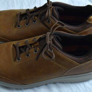 Rockport Mens' Flexible Memory Foam Shoes -Boston Tan Leather - Size 12